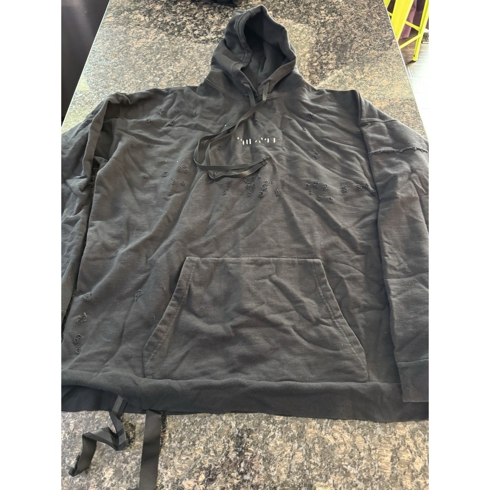 NWOT Unravel Project Ben‎ Taverniti Hoodie Backwards Sweatshirt Size L Oversized